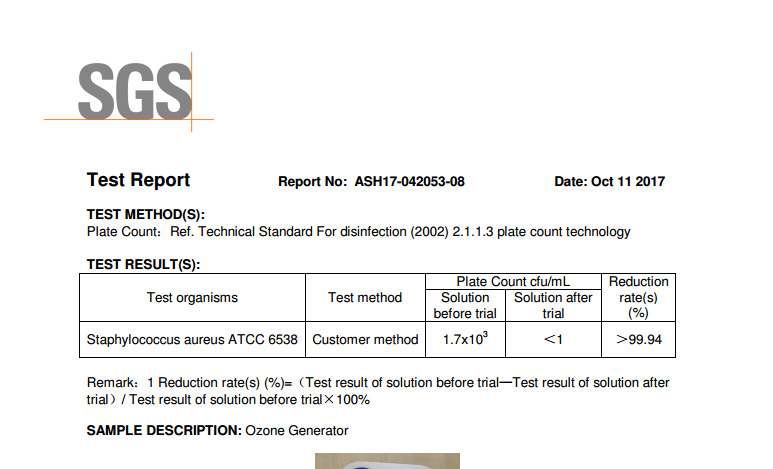 CE Killing Bacteria Report