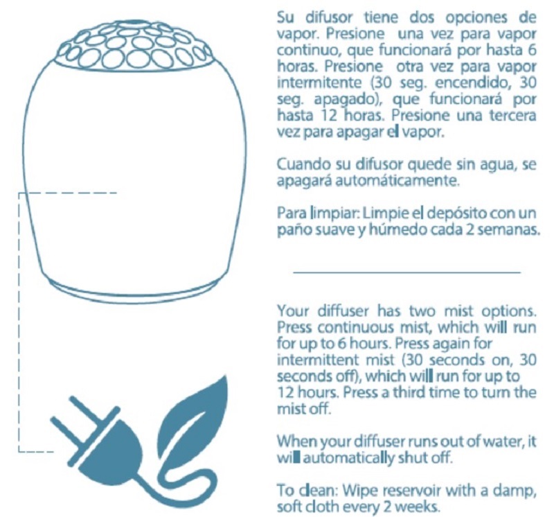 Ultrasonic Aroma Diffuser Instruction