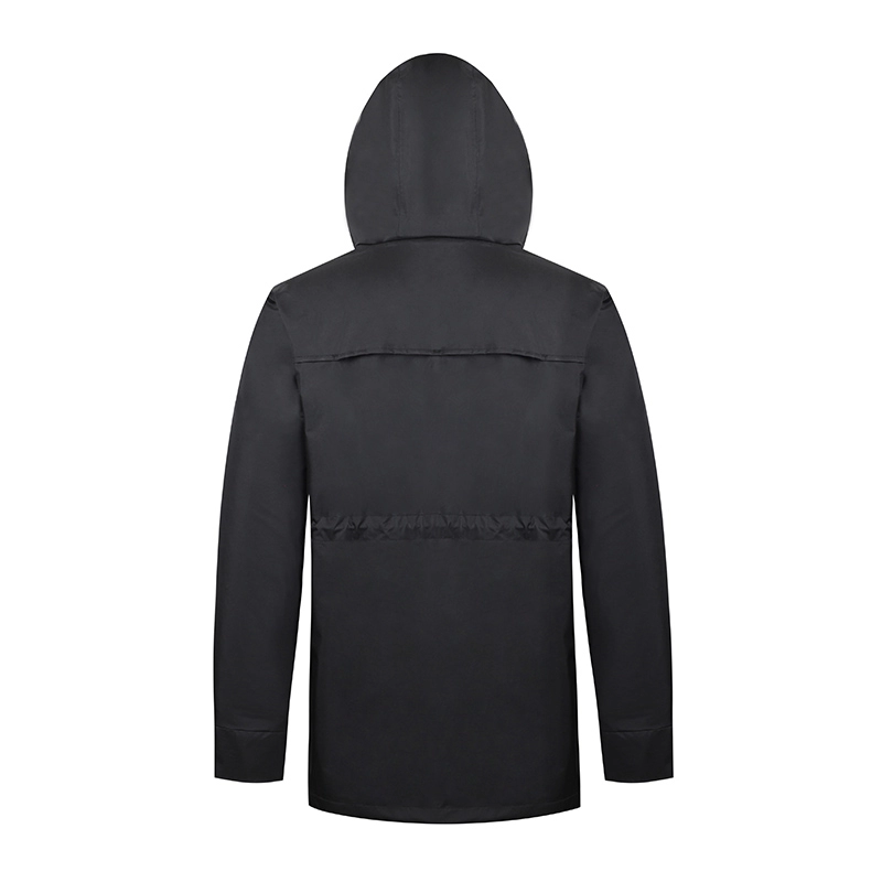 新しいデザインのレディースファッションブラックウインドブレーカージャケット