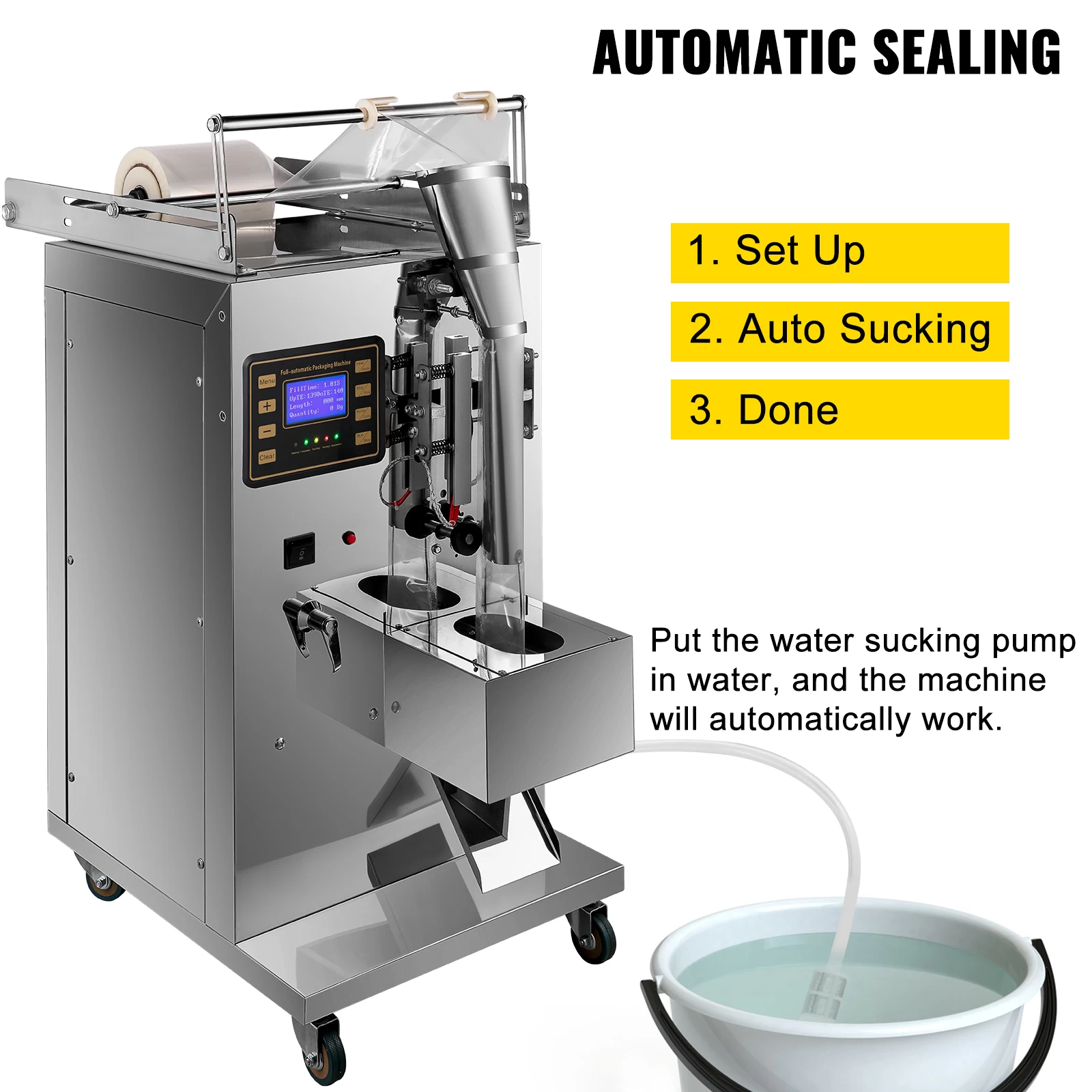 10mlサシェ自動純水液体充填およびシーリングマシン