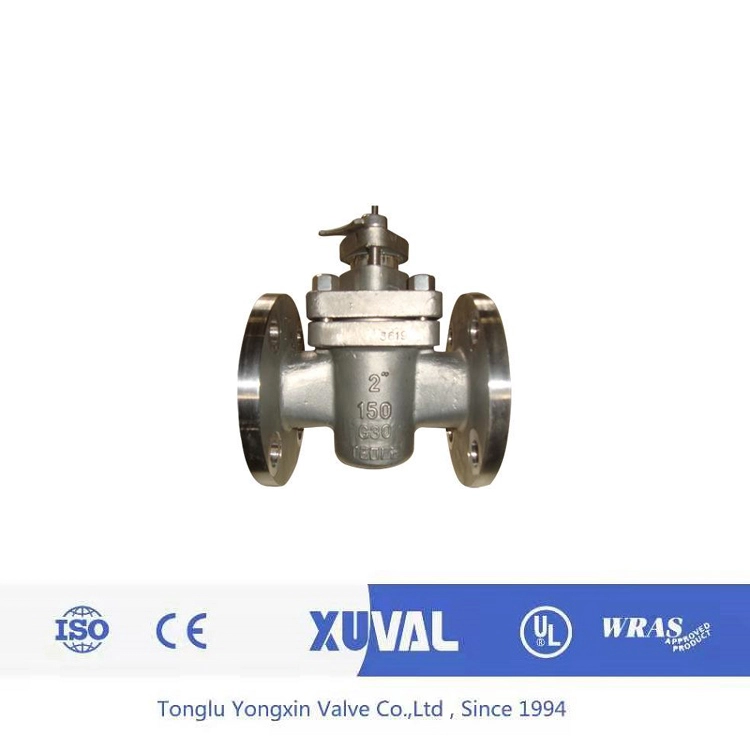 ANSI150LB300LBステンレス鋼フランジ付きプラグバルブ