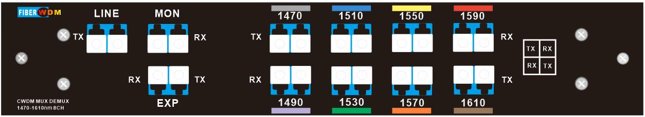 8CH CWDM MUX DEMUX Dual Fiber