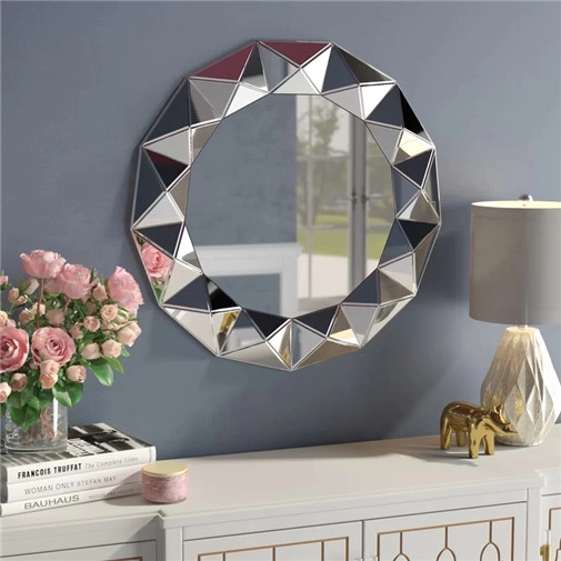 伝統的な丸い装飾的な壁掛け鏡
