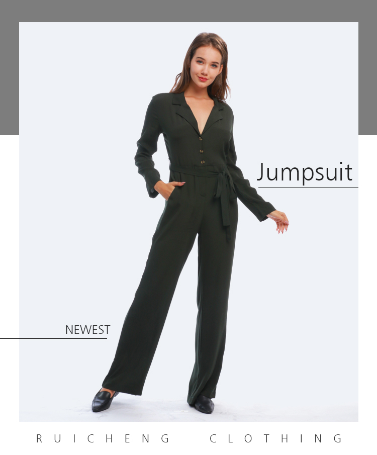 Deep V-Neck Jumpsuits