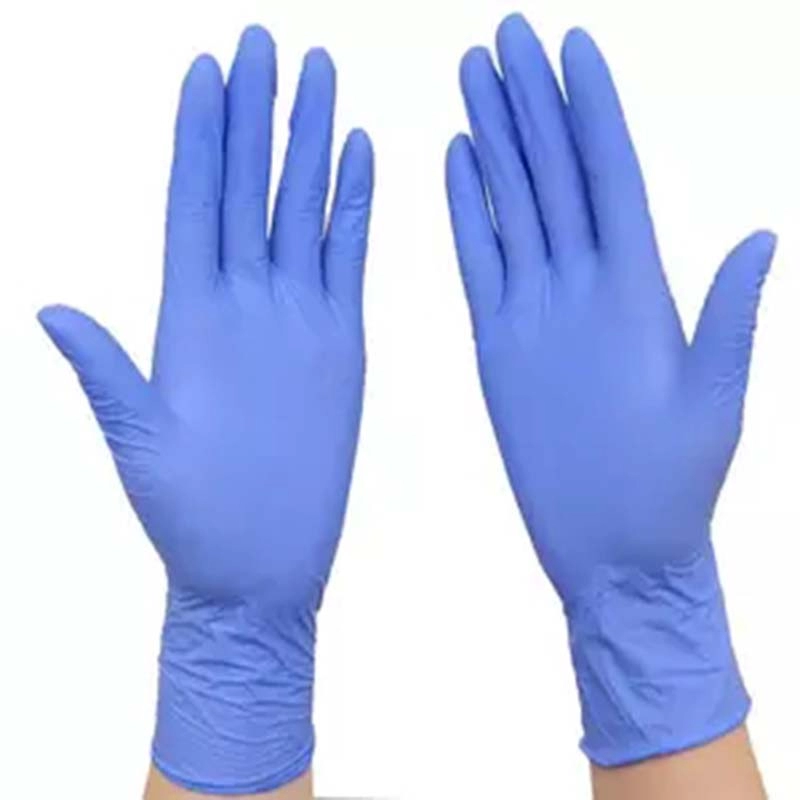 パウダーフリーの使い捨てニトリル手袋ブルー6ミルニトリル手袋