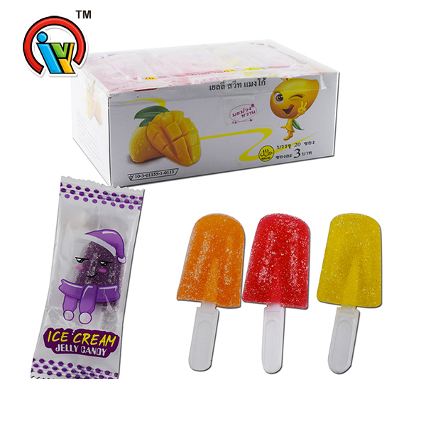 ice cream shape fruity gummy candy soft candy