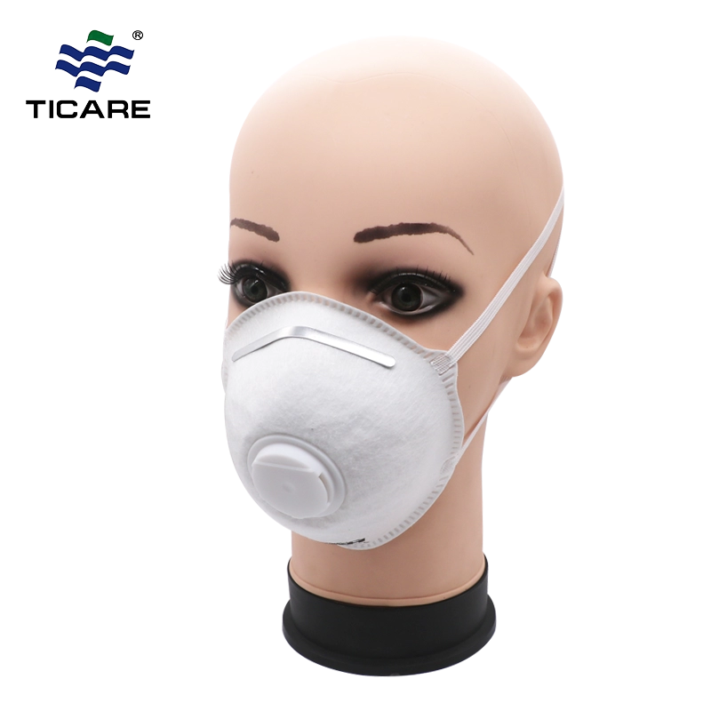 バルブ付きまたはバルブなしのEarloopN95汚染呼吸器防塵マスク