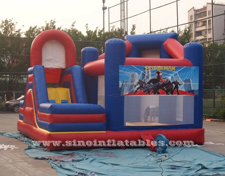 6x5mキッズスパイダーマンインフレータブルジャンピングキャッスルスライド付きSinoInflatablesからの販売価格