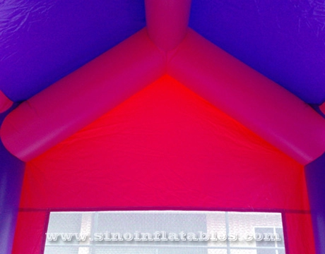 広州インフレータブルファクトリーからのスライド付き4in1ピンクキッズパーティーインフレータブルプリンセスバウンスハウス