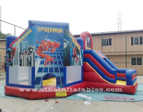 6x5mキッズスパイダーマンインフレータブルジャンピングキャッスルスライド付きSinoInflatablesからの販売価格