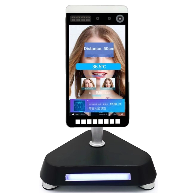 赤外線動的AI顔顔認識温度スキャナー測定システム非接触体温計
