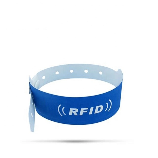 医療識別用の使い捨てuhf H3 nfc PP紙生地印刷RFIDリストバンド