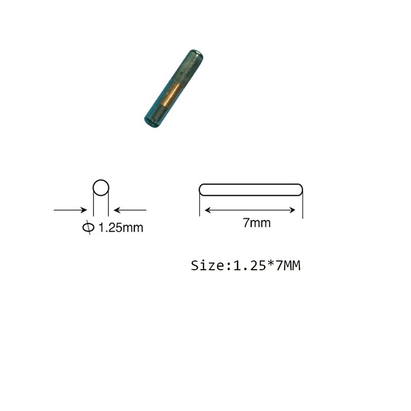 7x1.25MM 134.2KHz EM4305 RFID 動物ガラス マイクロチップ タグ