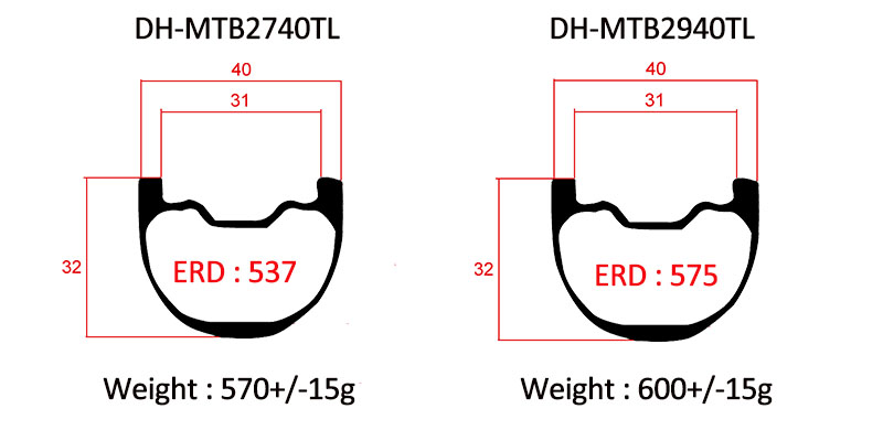 27.5 dh リム