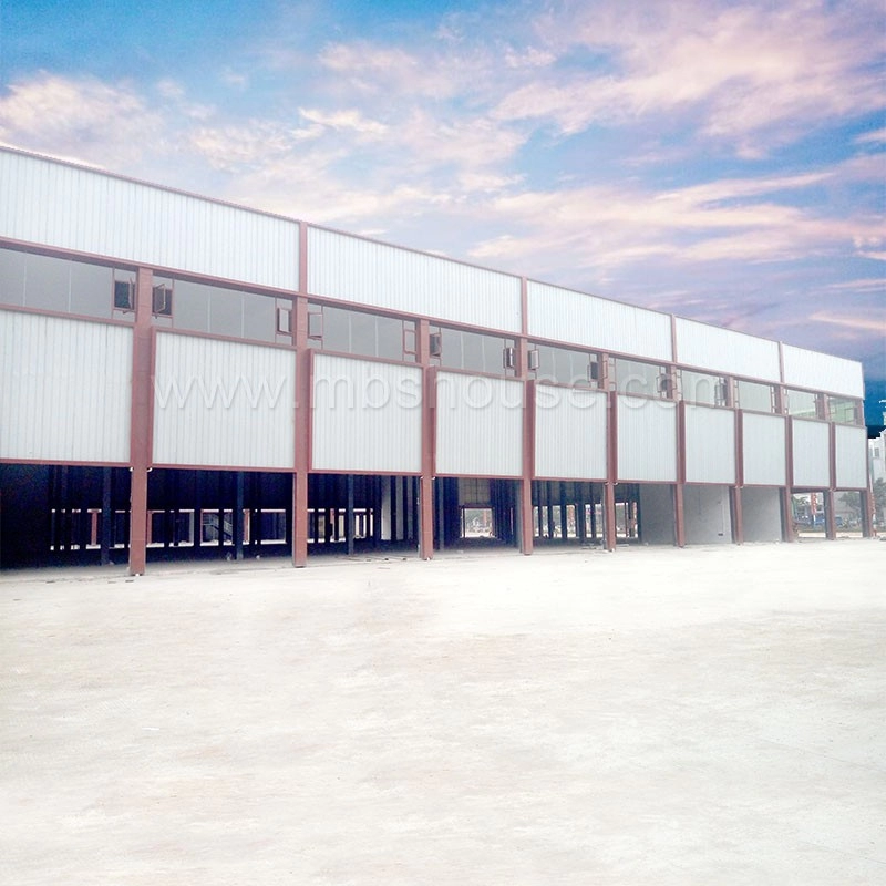 新しいデザインの軽量鉄骨構造の産業倉庫の建物