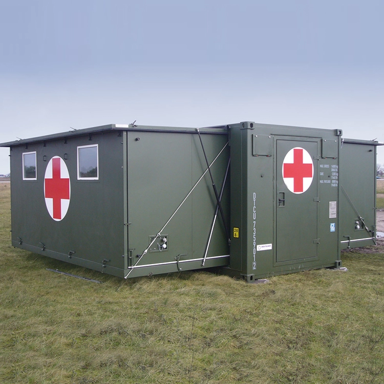 戦場用のプレハブ医療病院拡張可能なコンテナ