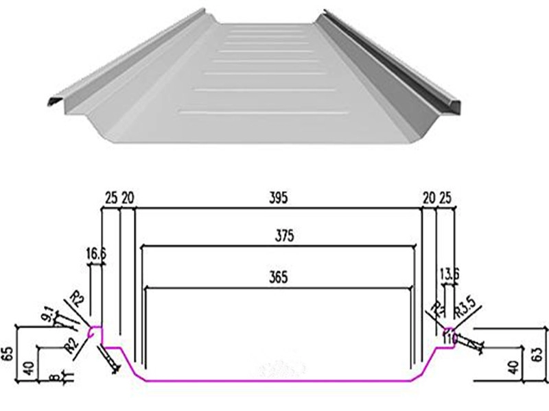 プレハブ金属パネルシステム用波形鋼板屋根シート