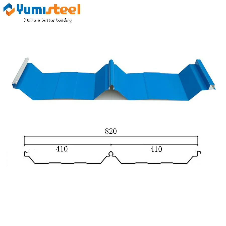 YX56-410-820 亜鉛メッキ屋根金属カラー鋼板