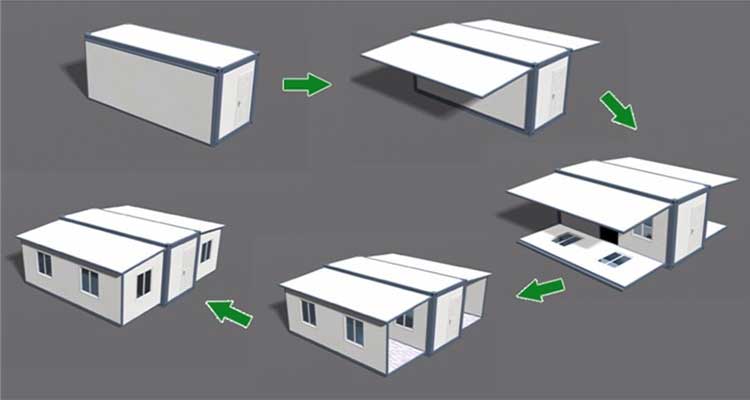 Baofeng 拡張可能なコンテナハウス プレハブ拡張可能な小さな家