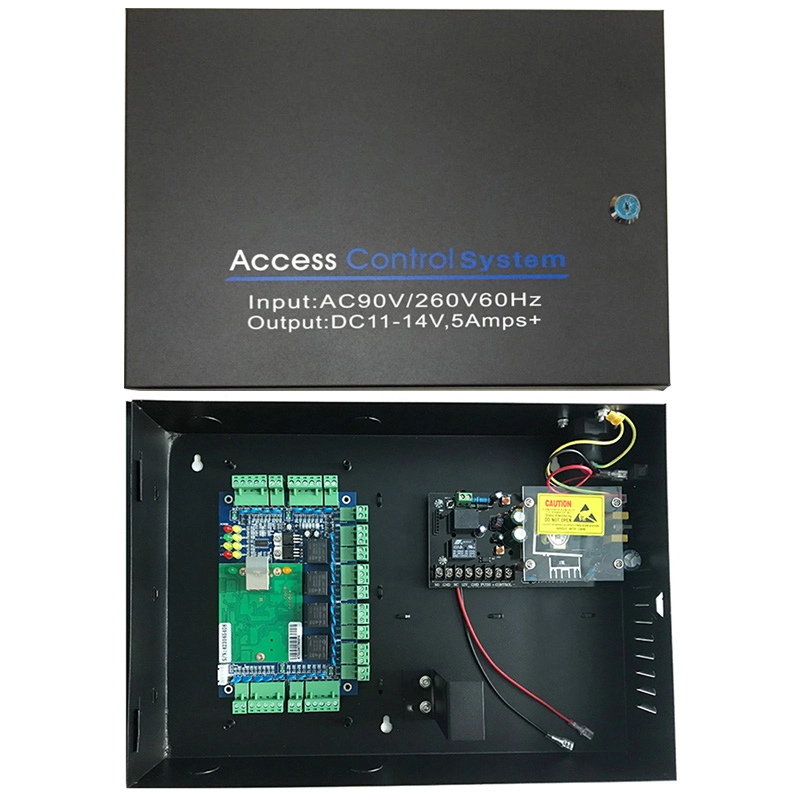 TCP/IP ネットワークコンピュータベースの 4 ドア Wiegand アクセス制御ボードシステム (アクセス電源ボックス付き)